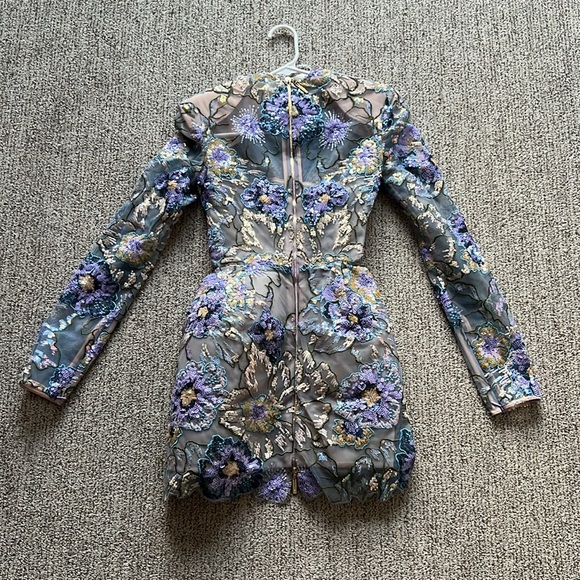 Bronx and Banco Violet Embellished Mini Dress. NWT. - Picture 4 of 6